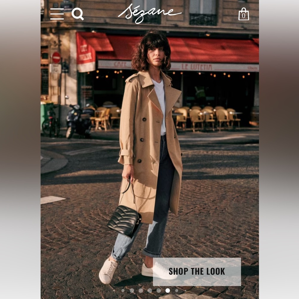 SEZANE SCOTT TRENCH COAT - Used once only